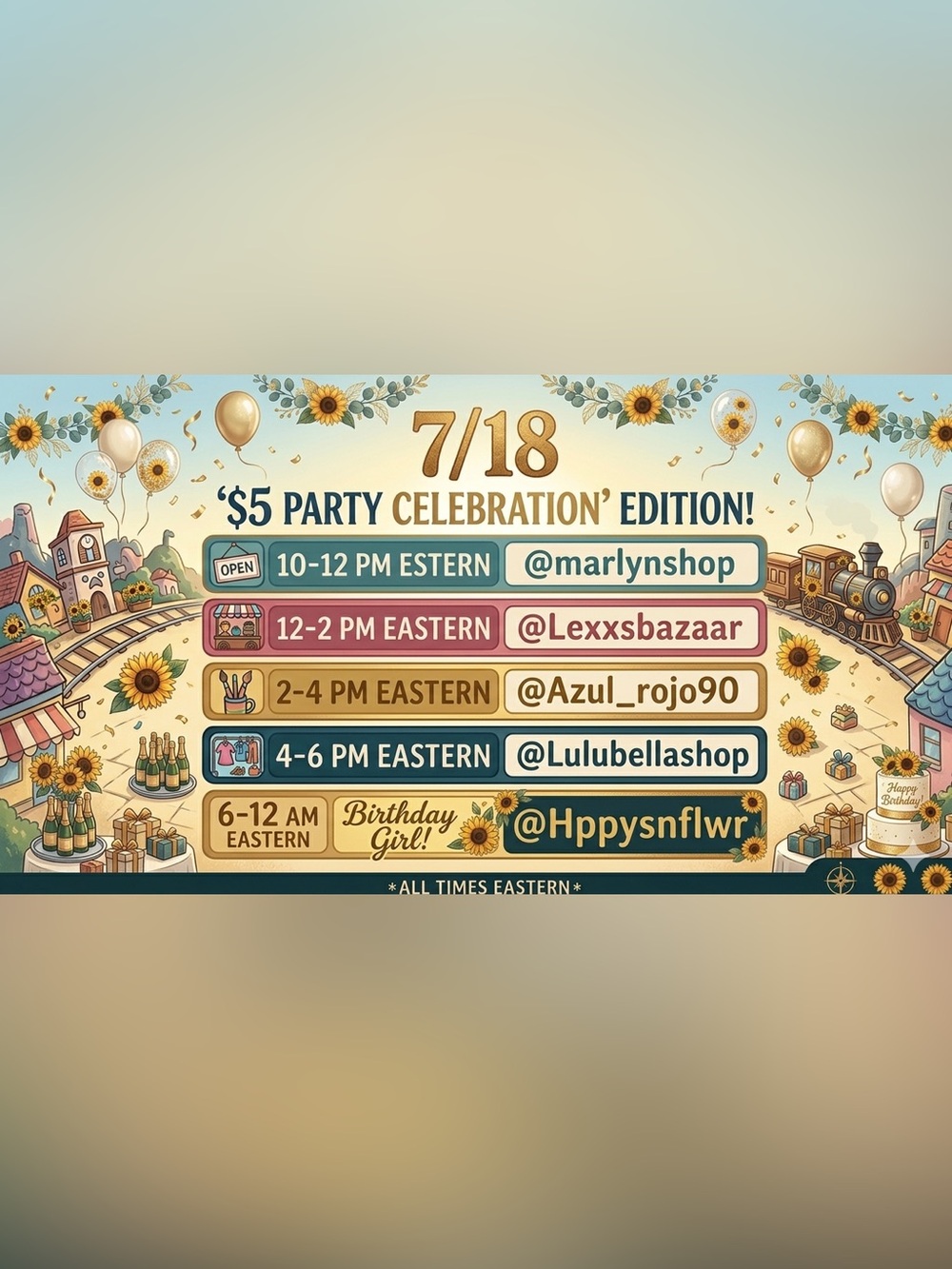 UNLISTED ITEMS💗 #1 to 100 TRAIN SHOW CELEBRATION BIRTHDAY PARTY 🥳